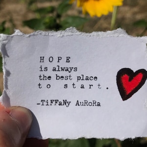 Hope - Typewriter Poem