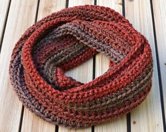 Ombre Scarf, Infinity Scarf, Autumn Scarf, Fall Scarf, Ombre Infinity Scarf, Crochet Scarf, Multicolor Scarf, Circle Scarf, Soft Scarf