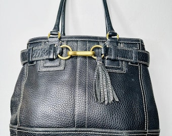 Coach Signature Black Hampton Flap Bag 11062 Satchel/carryall - Etsy