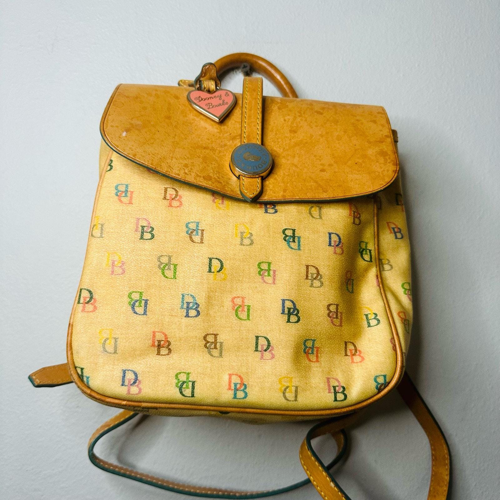 Vintage dooney and bourke backpack deals
