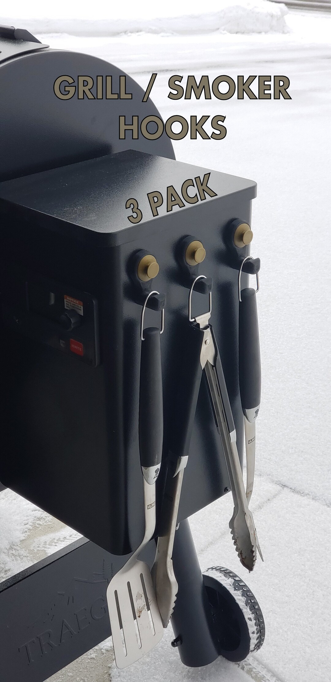 Grill / Smoker Utensil Hooks / Holders / Hangers set of 3 Etsy