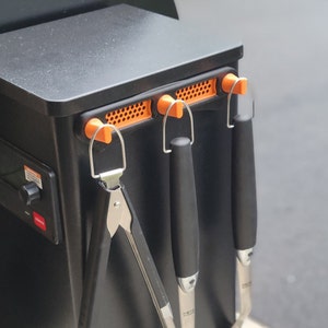 Magnetic Grill / Smoker Utensil Hooks / Holder / Hanger - Super strong magnetized heavy duty tool storage