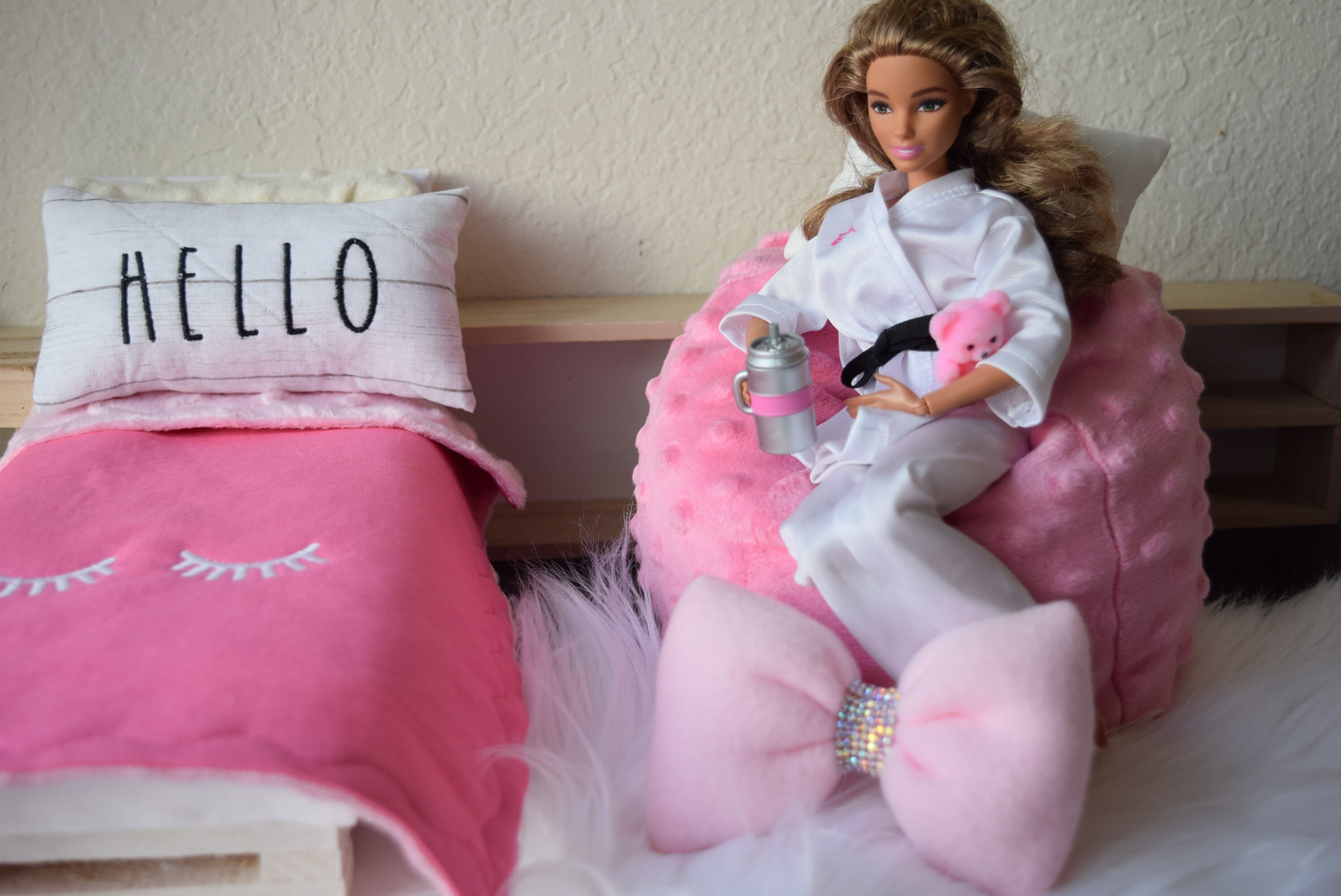 Barbie bedding set/Bean bag chair/doll bedding set/12 inch Etsy