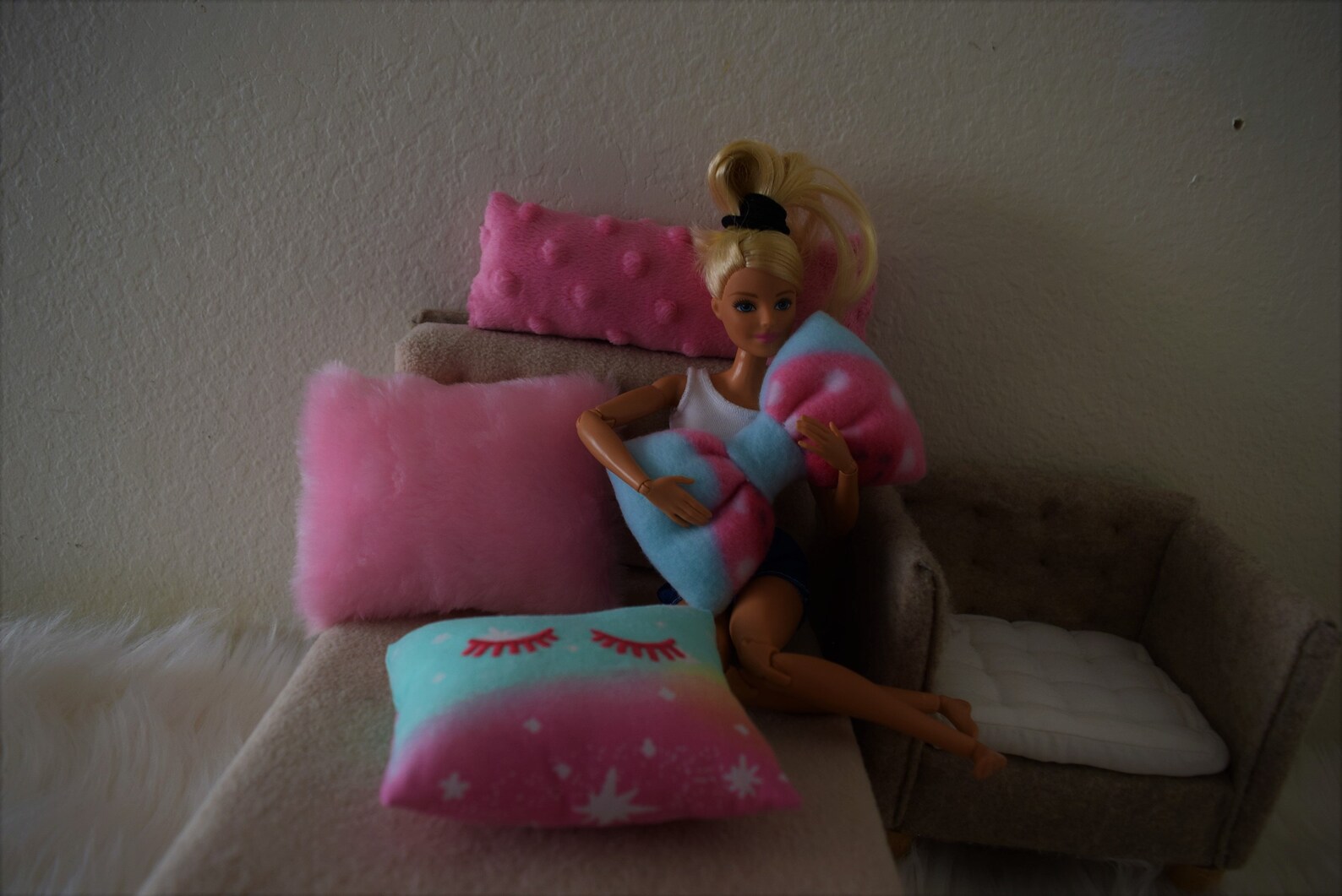 Barbie size pillows/doll pillow set/16 scale doll stuff/doll Etsy