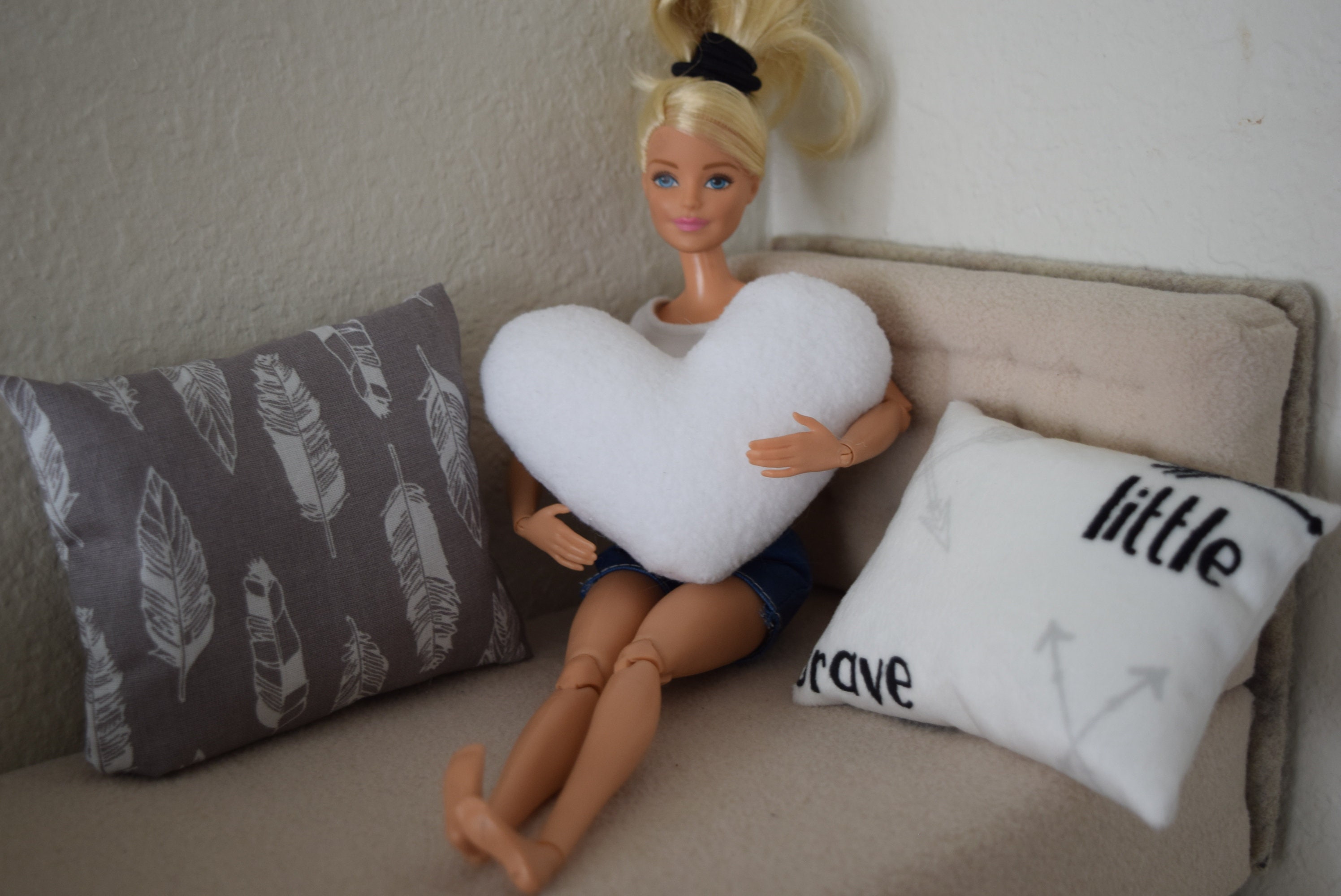 Barbie pillow set/doll pillow/set of pillows for barbie size Etsy