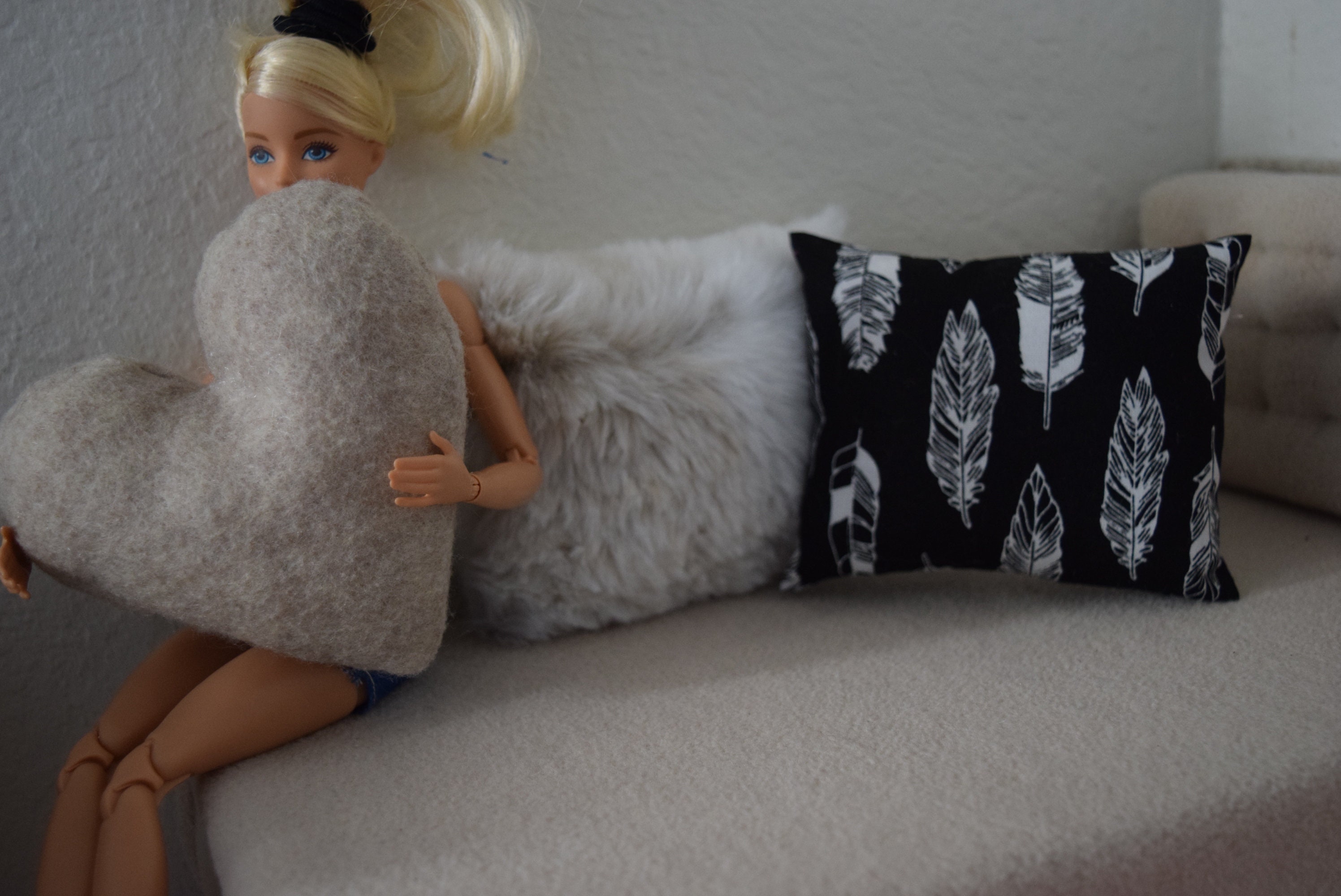 Barbie pillow set/doll pillow/set of pillows for barbie size Etsy