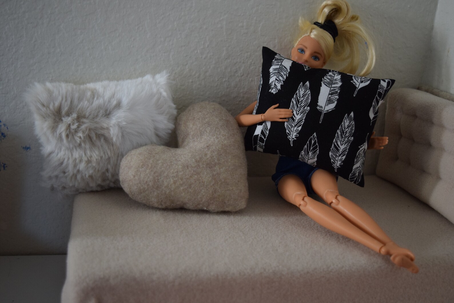 Barbie pillow set/doll pillow/set of pillows for barbie size Etsy