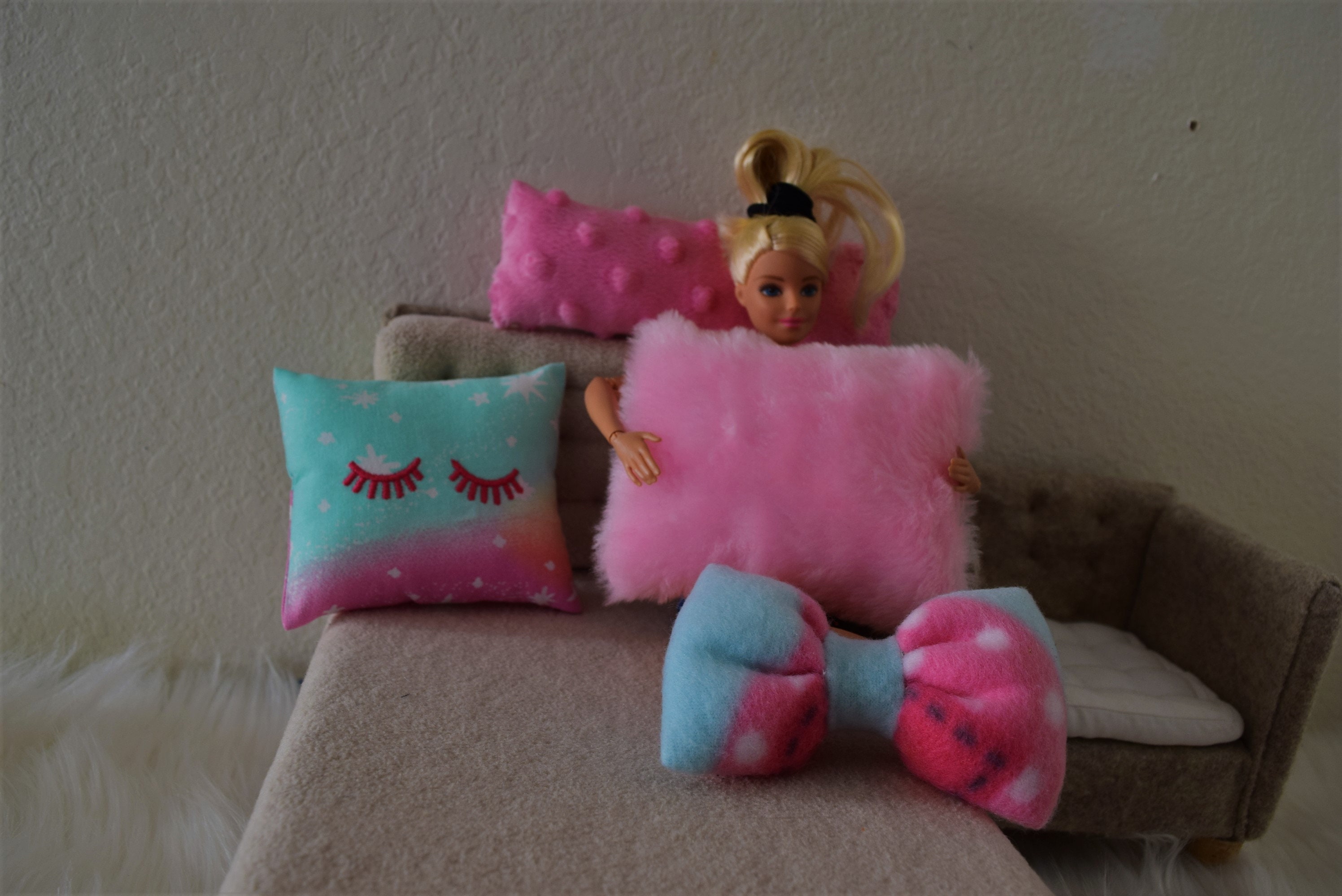 Barbie size pillows/doll pillow set/16 scale doll stuff/doll Etsy