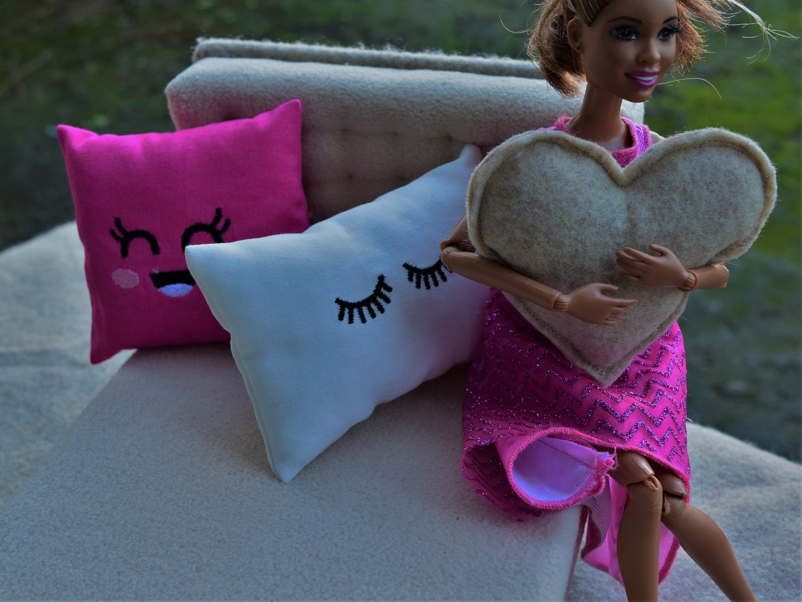 Barbie pillow set/doll pillow/set of pillows for barbie size Etsy