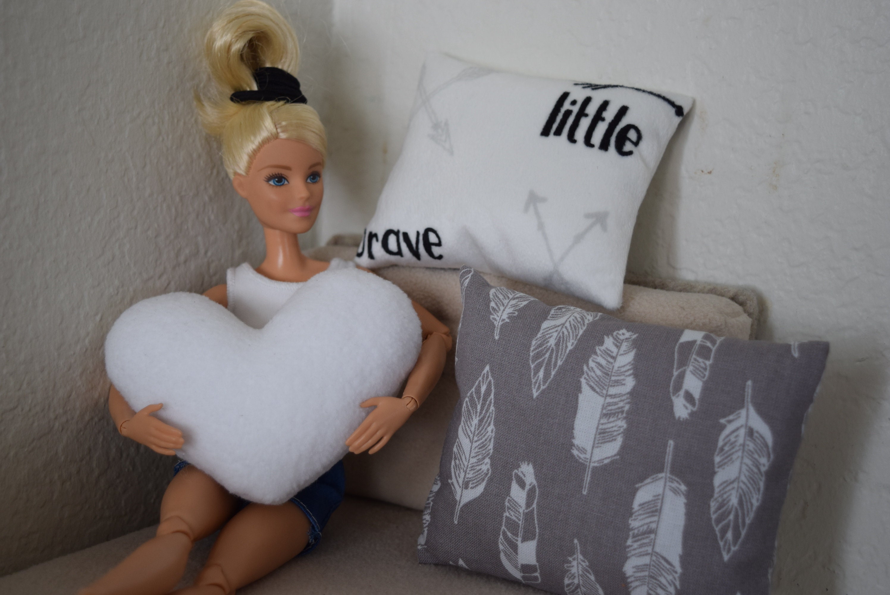 Barbie pillow set/doll pillow/set of pillows for barbie size Etsy