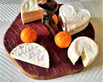 Cheese tray, diameter 30 cm, (recycling wine barrel and vine)