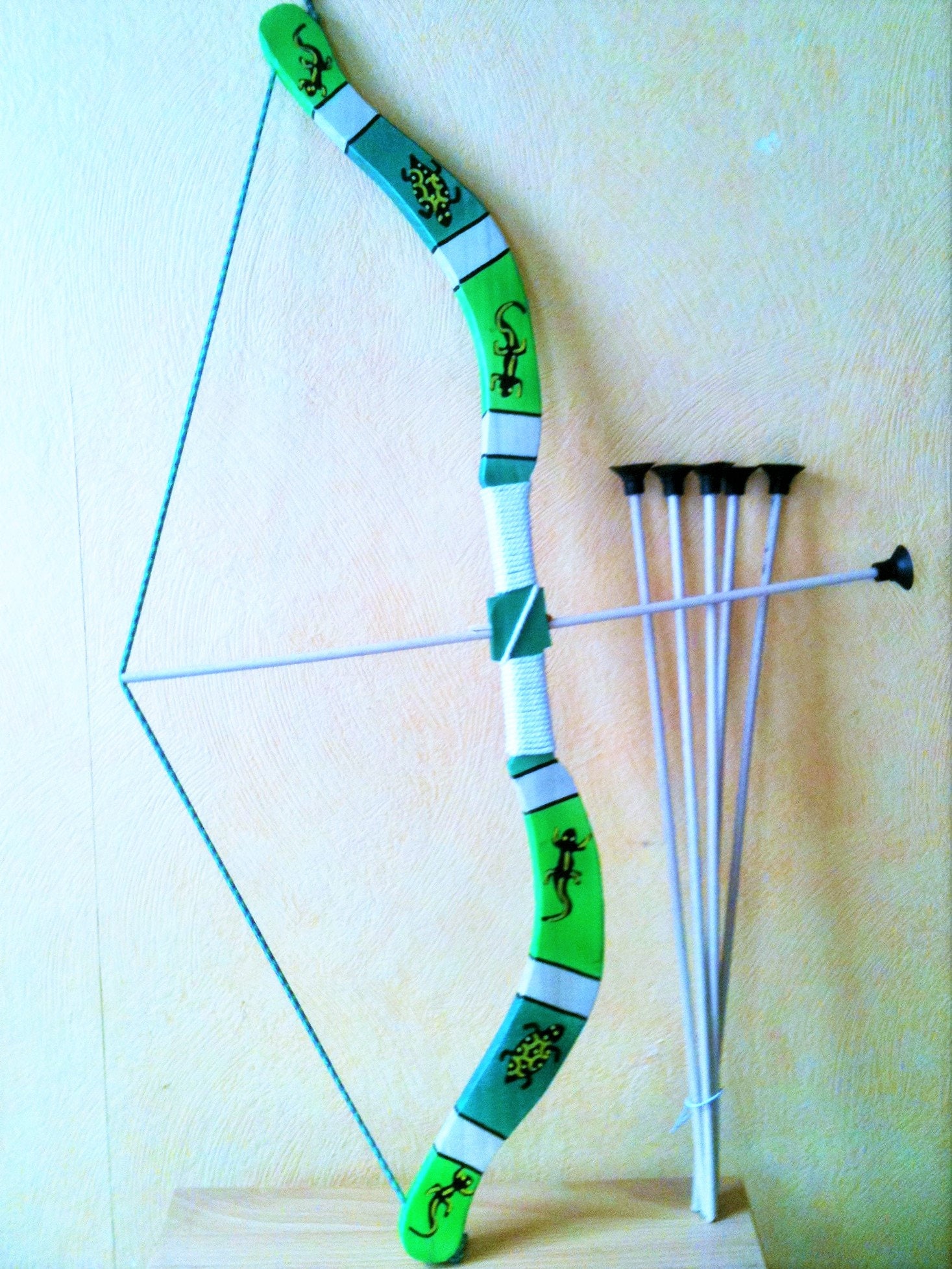 Arco de madera con 5 fleches 1 objetivo para niños a partir Etsy