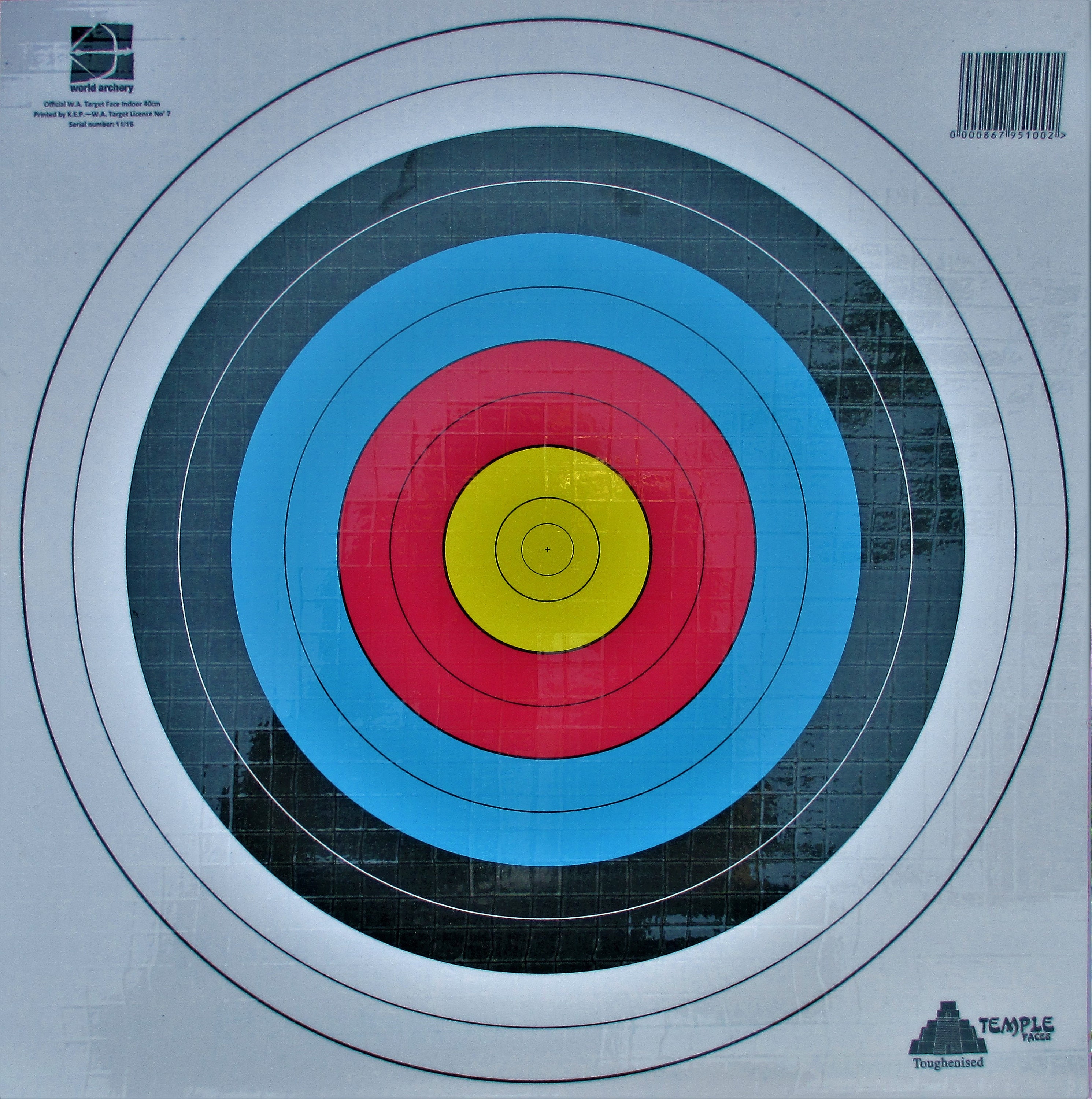 Target made of laminated paper 42/42 cm (for suction cup arrows)