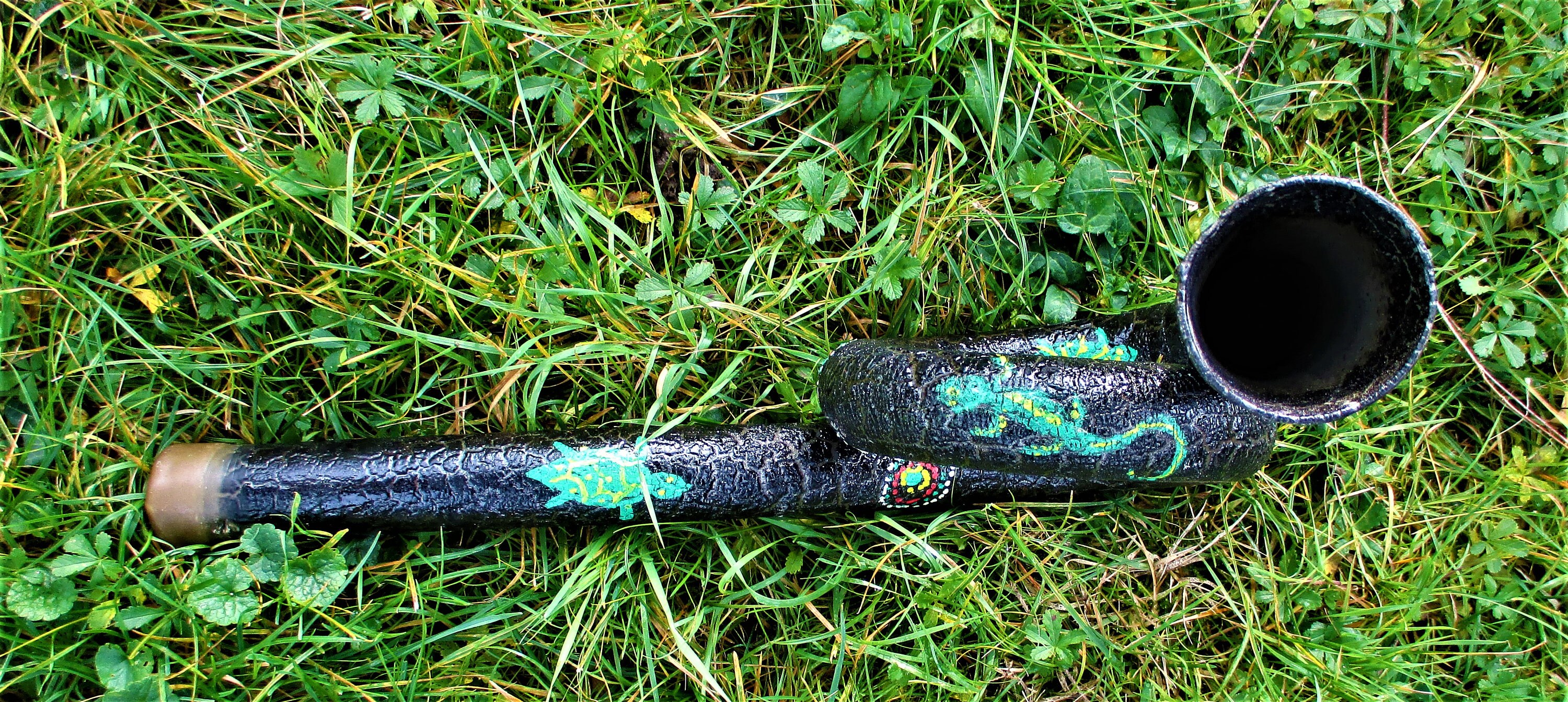 PVC didgeridoo size 40 cm (musical instrument aborigine) comes with