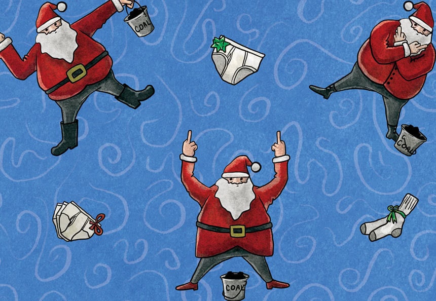 Rude Christmas Wrapping Paper 
