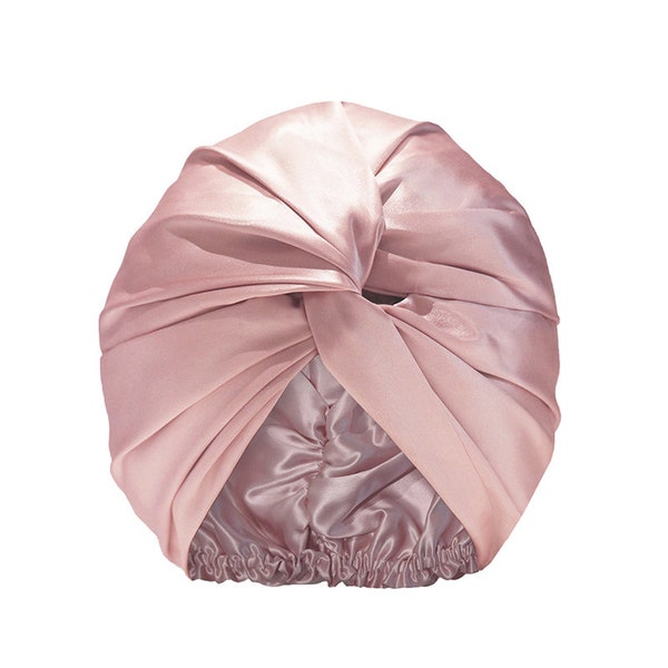 XLarge 100% Pure Mulberry Silk twisted turban | 56cm circumference Silk Caps | Sleep Bonnets| Great Hair Care | gifts for women