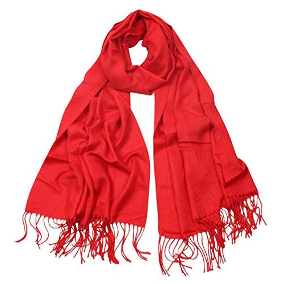 Red Cashmere Pashmina Scarf Pashmina Wedding Pashmina Etsy