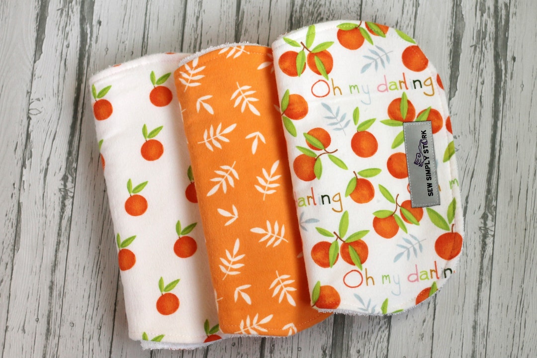 Clementine Burp Cloths Clementine Baby Shower Baby Burp Etsy