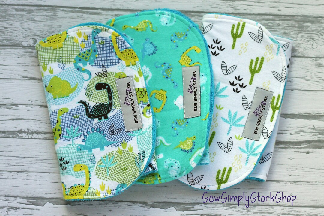 Dinosaur Desert Theme Burp Cloths Dinosaur Baby Gift Cacti Baby Burp