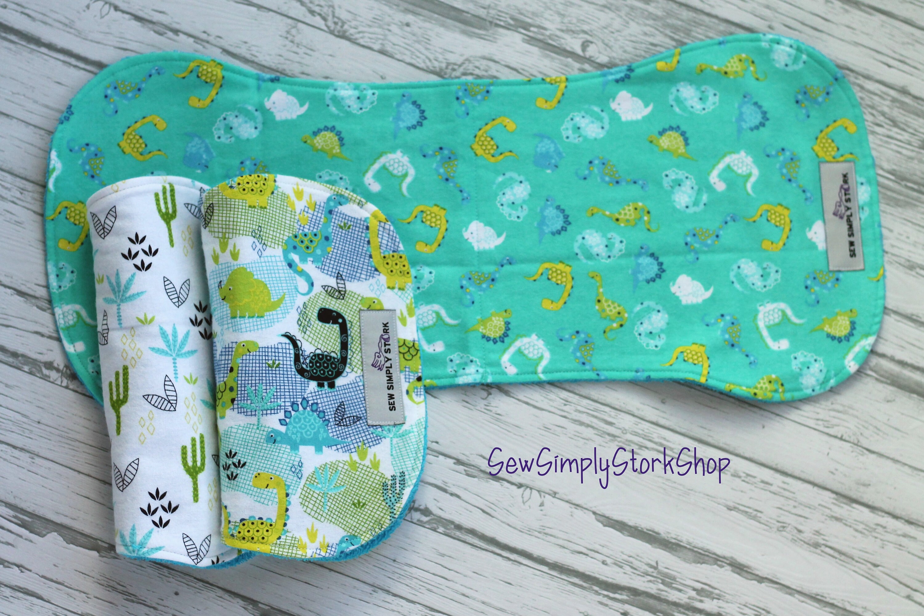 Dinosaur Desert Theme Burp Cloths Dinosaur Baby Gift Cacti Etsy