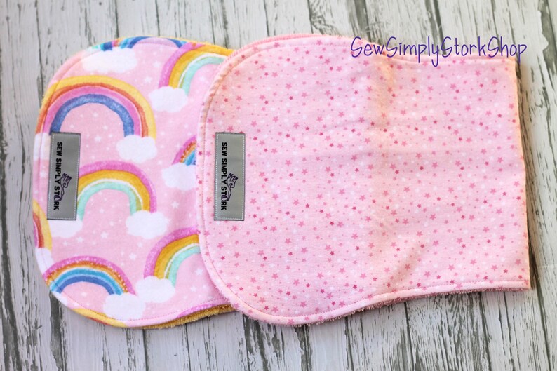 Rainbow Baby Gift Rainbow Burp Cloths Girl Rainbow Nursery Etsy