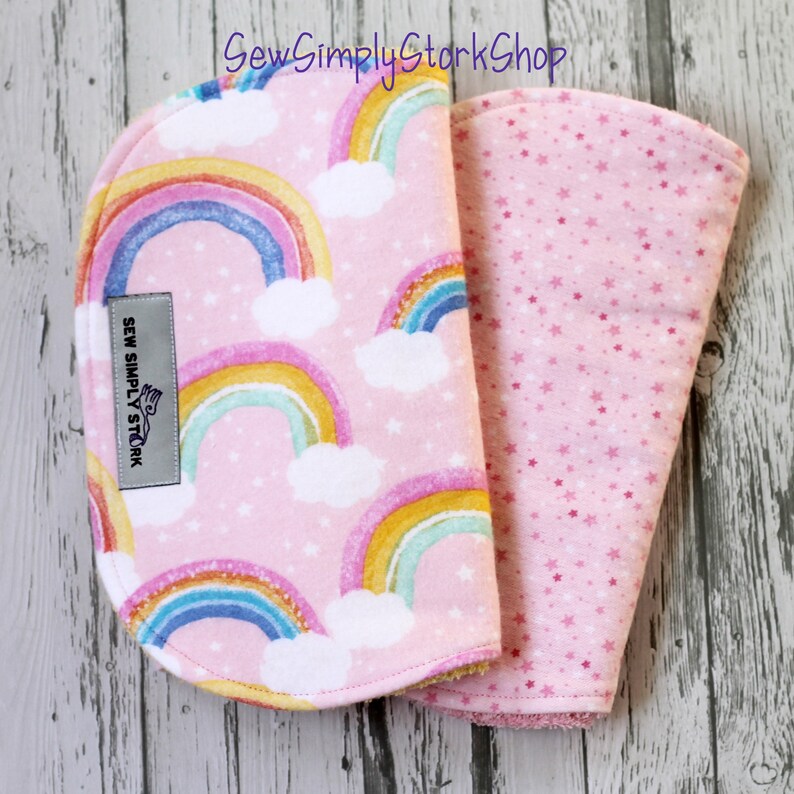 Rainbow Baby Gift Rainbow Burp Cloths Girl Rainbow Nursery Etsy