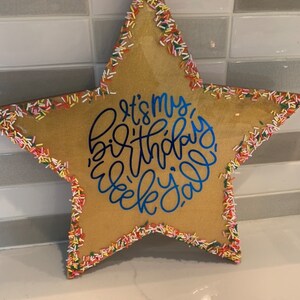 It’s My Birthday Week Star Charcuterie/Serving Board
