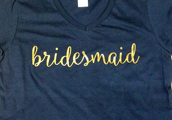 bridesmaid v neck shirts
