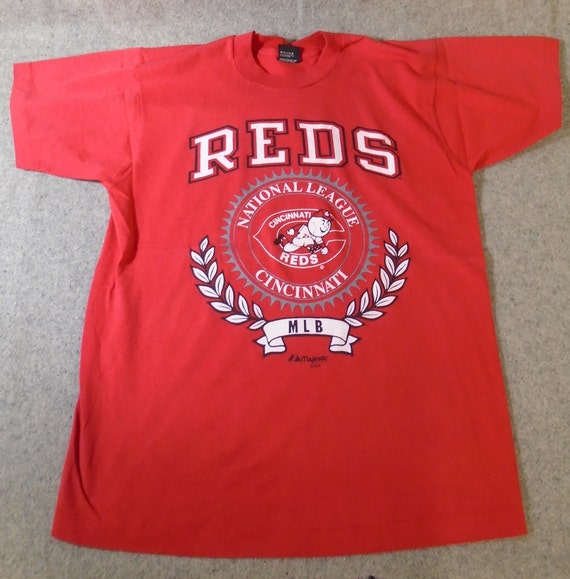 Vtg. CINCINNATI REDS T Shirt - MLB Majestic Sz. L