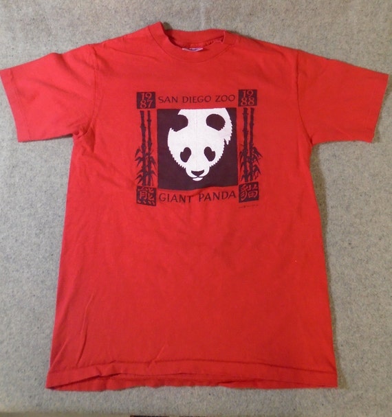 Vtg. 1988 San Diego Zoo Giant Panda T Shirt - Sz. 