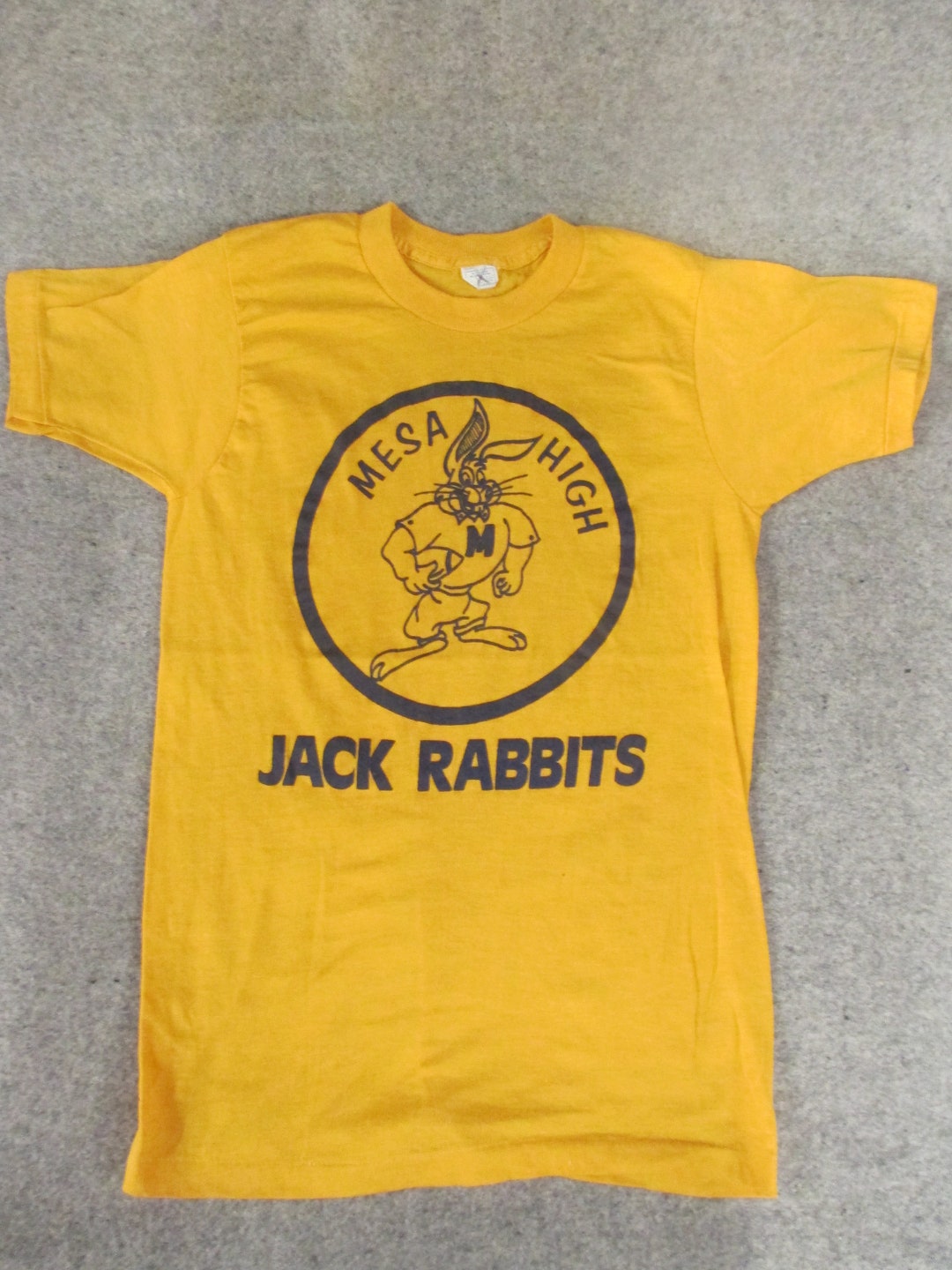 Vtg. 70s High School Football T Shirt Mesa High ARIZONA Jackrabbits