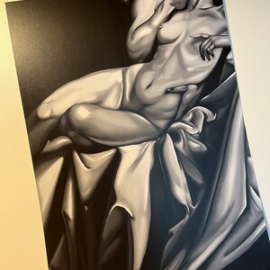 The Kiss - Black and White A3 Print