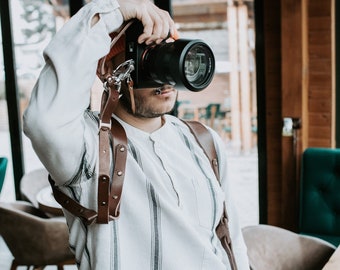 Canon Camera Strap. Photographer Straps . Leather Camera Strap. Soft Leather Harness. Double Camera Strap. Wrist Camera Strap. Grip Strap