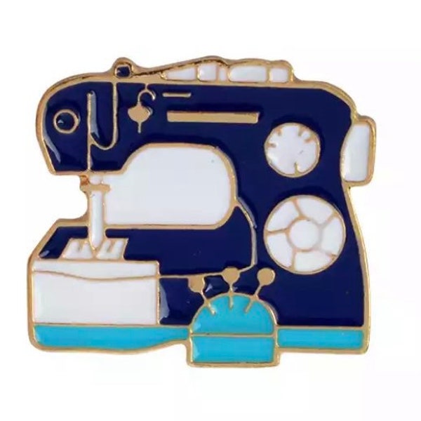 Blauwe naaimachine Pin Máquina de Coser Sew Pin Collector Naaister Tailor Sew Lovers Gift