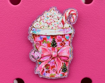 Christmas Coffee Bogg Bag or Simply Southern Tote Charm Accessory