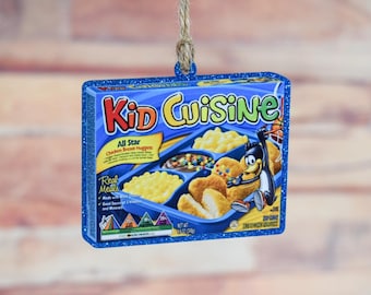Nostalgic Frozen Kids Meal Ornament | Retro TV Dinner | 90s Kid Nostalgia | Funny Food Ornament | Childhood Memory Gift