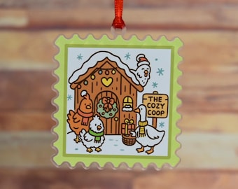 The Cozy Coop Christmas Ornament | Chicken Coop | Whimsical Cottagecore Farm |  Holiday Homesteading