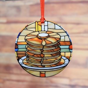 Pancakes with Syrup Christmas Ornament | Breakfast Lover Gift