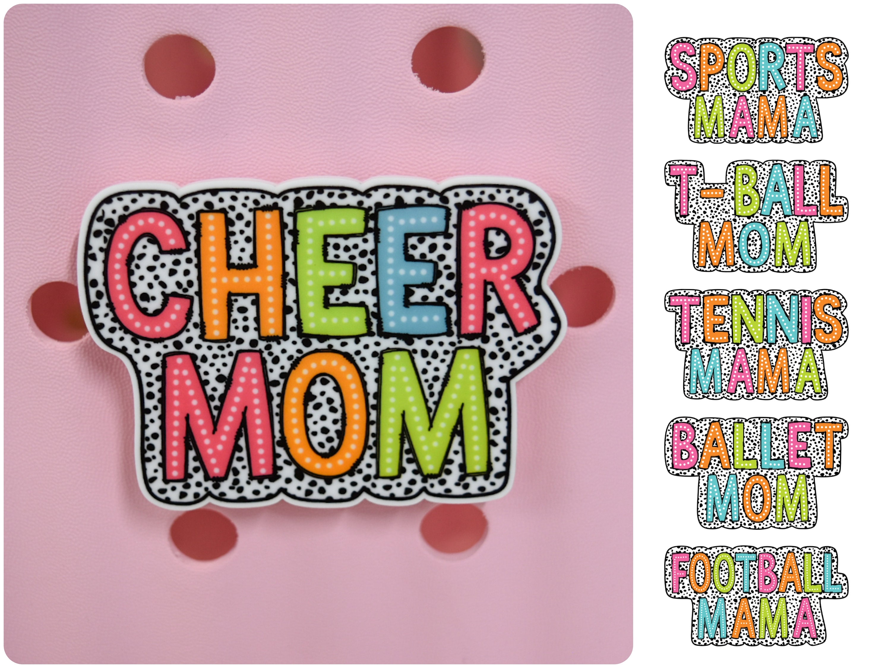 Trendy Sports Bogg Bag or Simply Southern Tote Charm Accessory | Dalmatian Dots Spots