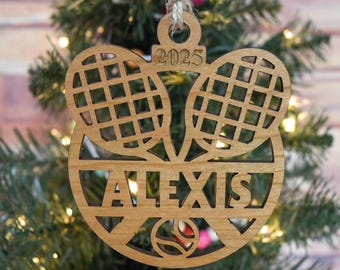 Personalized Tennis Christmas Ornament | Tennis Player Keepsake Gift
