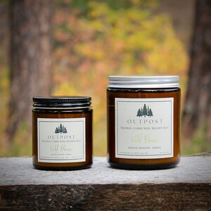 Beeswax Candle with Wooden Wick - Wild Bloom - citrus - flower blossom - paraben free - gift box - wooden matches