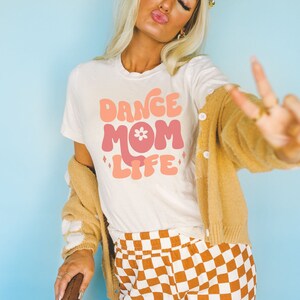 women’s “dance mom life” boho retro t-shirt