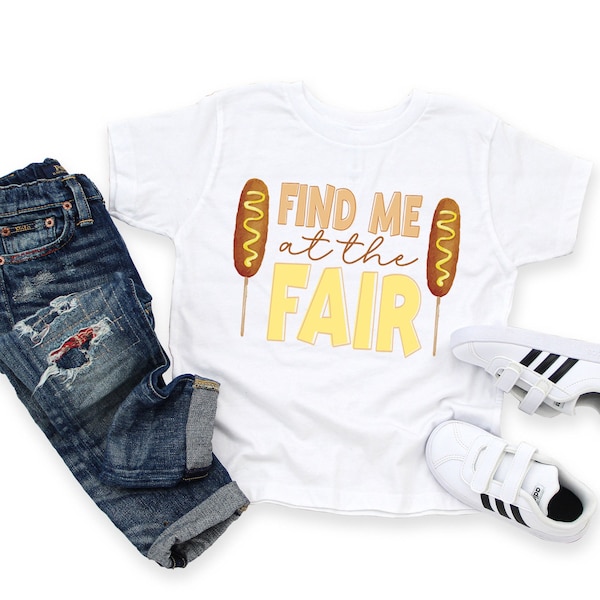 kid’s “find me at the fair” corn dog carnival t-shirt