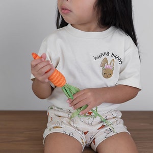girl&#39;s &quot;hunny bunny&quot; spring bunny patch t-shirt