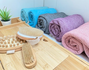 Double Gauze Muselin Pestemal Sauna Hamam Türkisches Peshtamal 2 Farben Wendeseitig 100 % Baumwolle