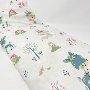 Hert Bambi Poppenbeddengoed Poppenbedovertrek Poppendekbed Omkeerbaar Beddengoed Kussen voor Poppenbed Poppendrager Poppenwagen Katoen