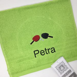 Guest towel / hand towel / bath towel 500 g/meter table tennis sport 04 name embroidery embroidery personalized tabletennis image 15