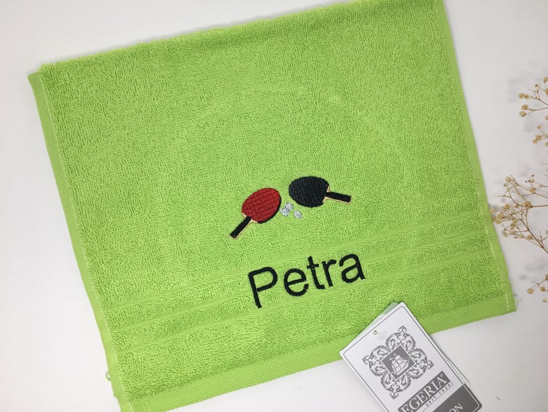 Guest towel / hand towel / bath towel 500 g/meter table tennis sport 04 name embroidery embroidery personalized tabletennis image 15