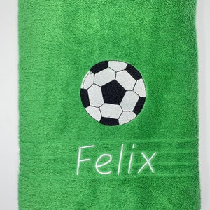 Towel / Bath Towel / Guest Towel / Beach Towel 500 g/meter Sport Football SOCCER Football Goal Fitness Name Embroidered Embroidery Embroidery