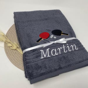 Guest towel / hand towel / bath towel 500 g/meter table tennis sport 04 name embroidery embroidery personalized tabletennis